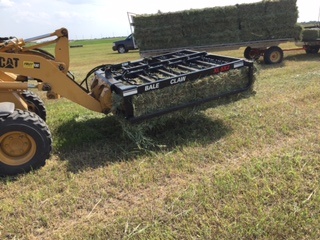 Loading small square bales